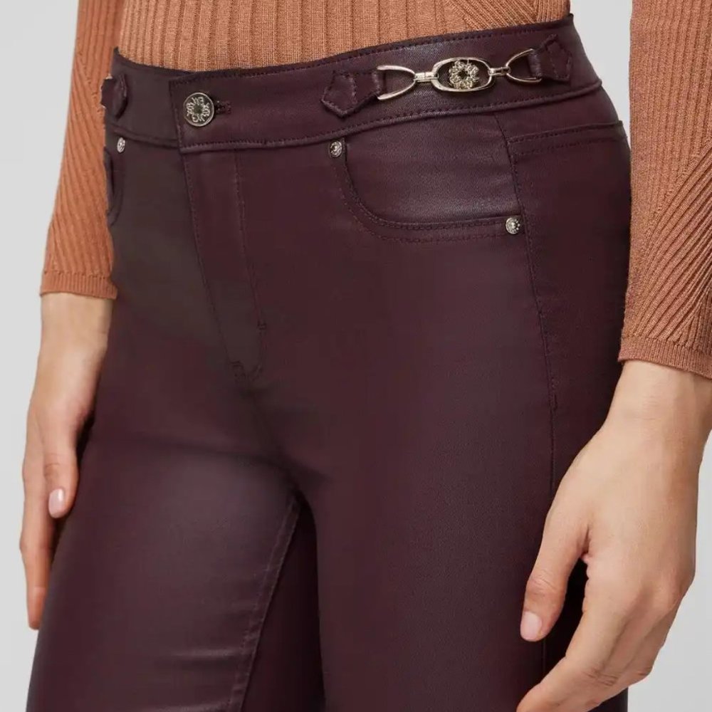 White House Black Market Burgundy Boot Cut Pants